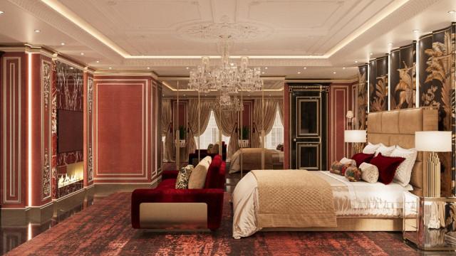 Luxury bedroom interiors Dubai