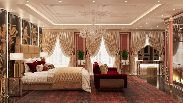 Luxury bedroom interiors Dubai