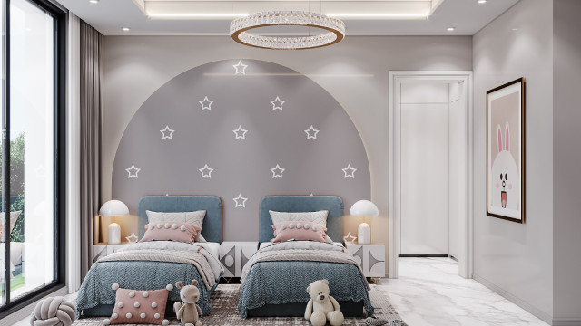 Contemporary children's bedroom Dubai