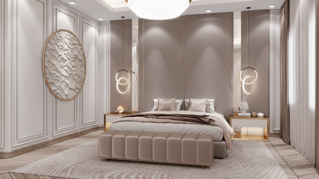 Modern bedroom design Dubai