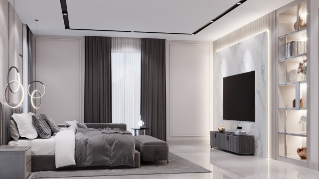 Customized bedroom interiors Dubai