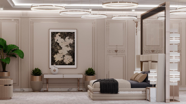 Luxury bedroom interiors Dubai