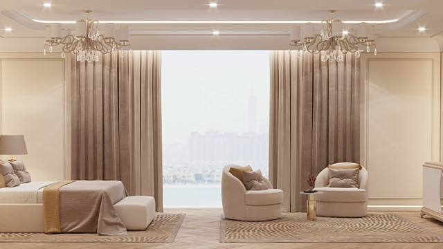 Classic bedroom design Dubai