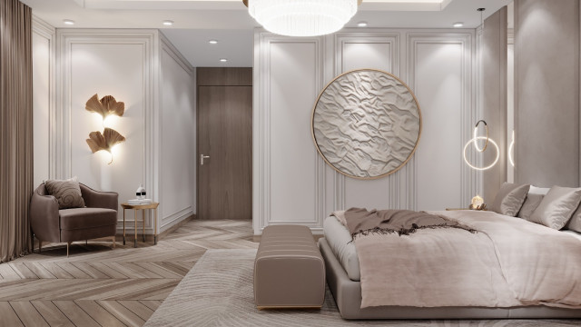 Modern bedroom design Dubai