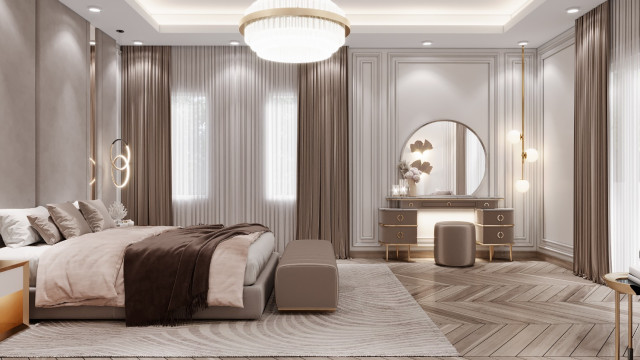 Modern bedroom design Dubai