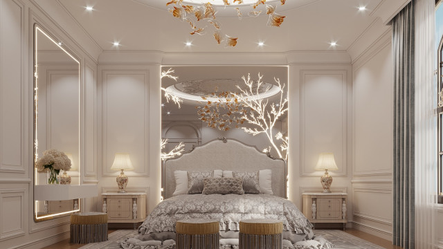 Modern bedroom design Dubai