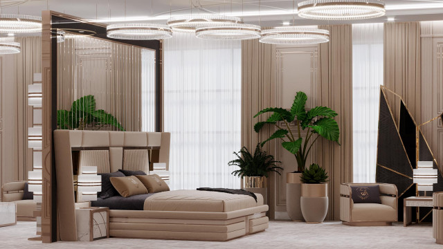 Luxury bedroom interiors Dubai