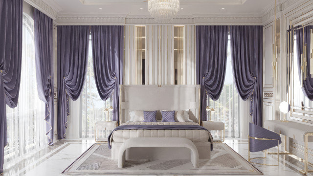 Luxury bedroom interiors Dubai