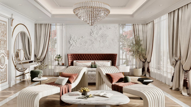 Modern bedroom design Dubai