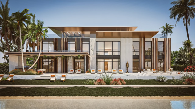 Dubai villa facade design
