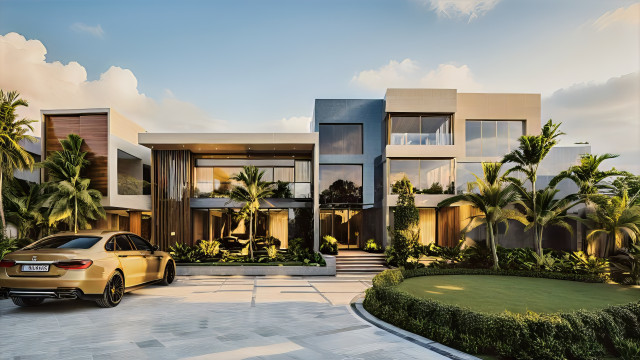 Contemporary facade design UAE
