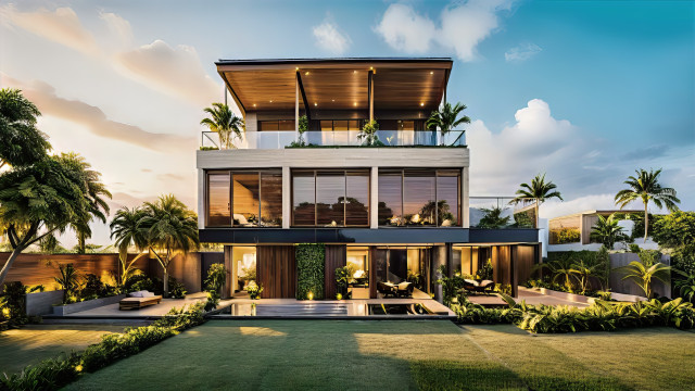 Contemporary facade design UAE