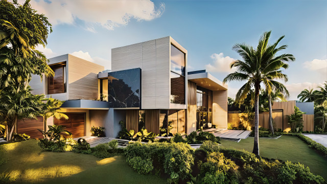 Contemporary facade design UAE