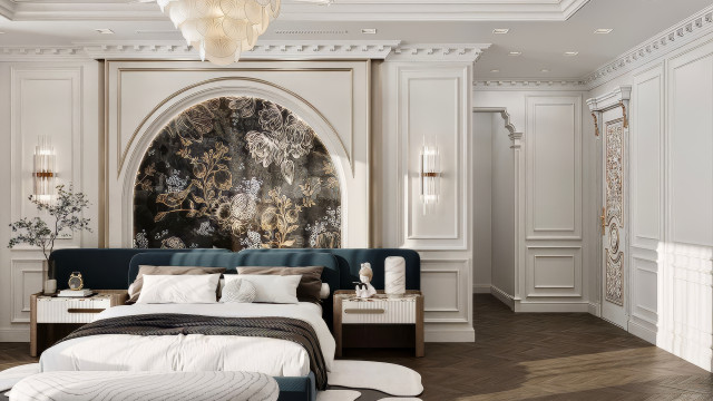 Modern bedroom design Dubai