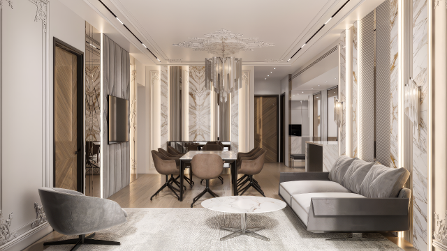 Modern Apartment Project at Address The Beach JBR Dubai | Design & Execution by Antonovich Group