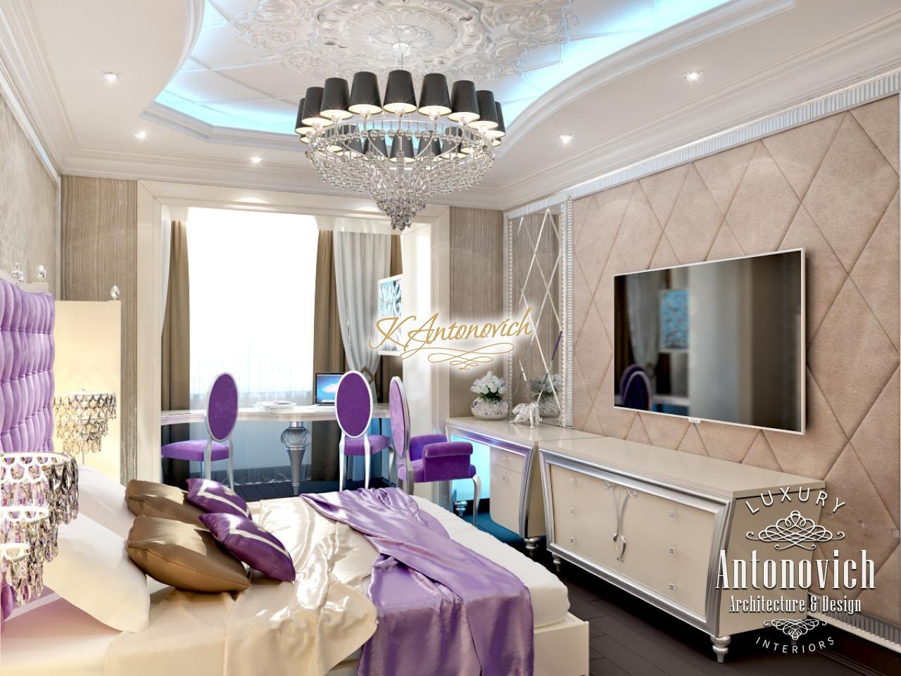 Elegant bedroom in Apartments Dubai, Luxury Bedroom Design