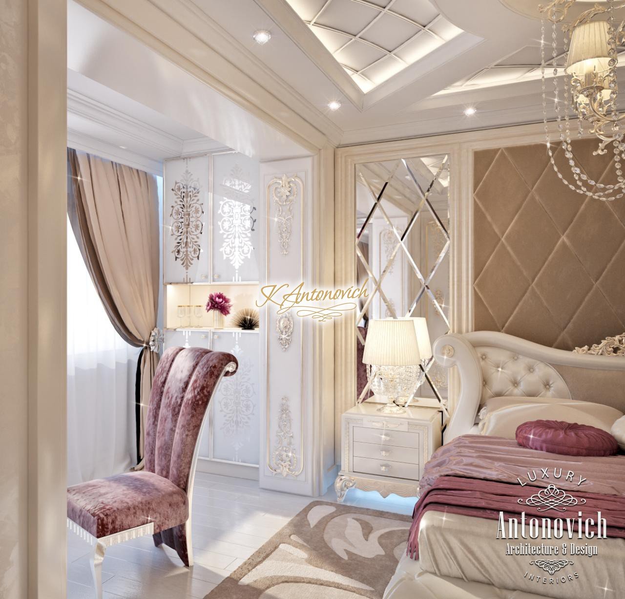 Bedroom Interior Design in Art Deco Dubai