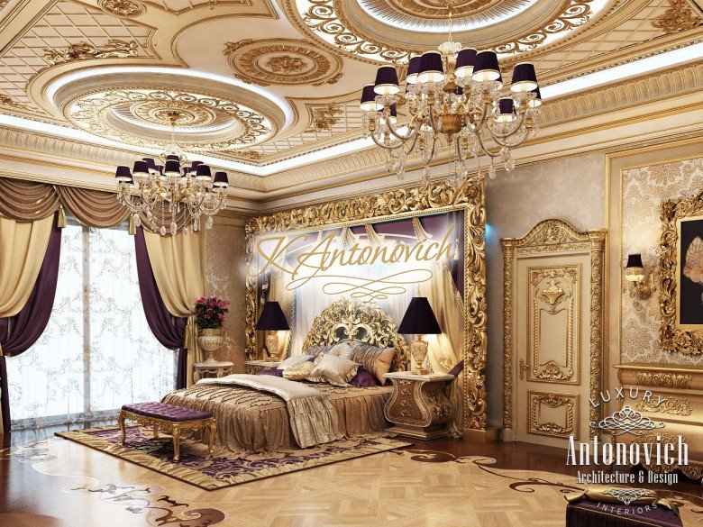 Luxury Bedroom Interior, Villa in Dubai