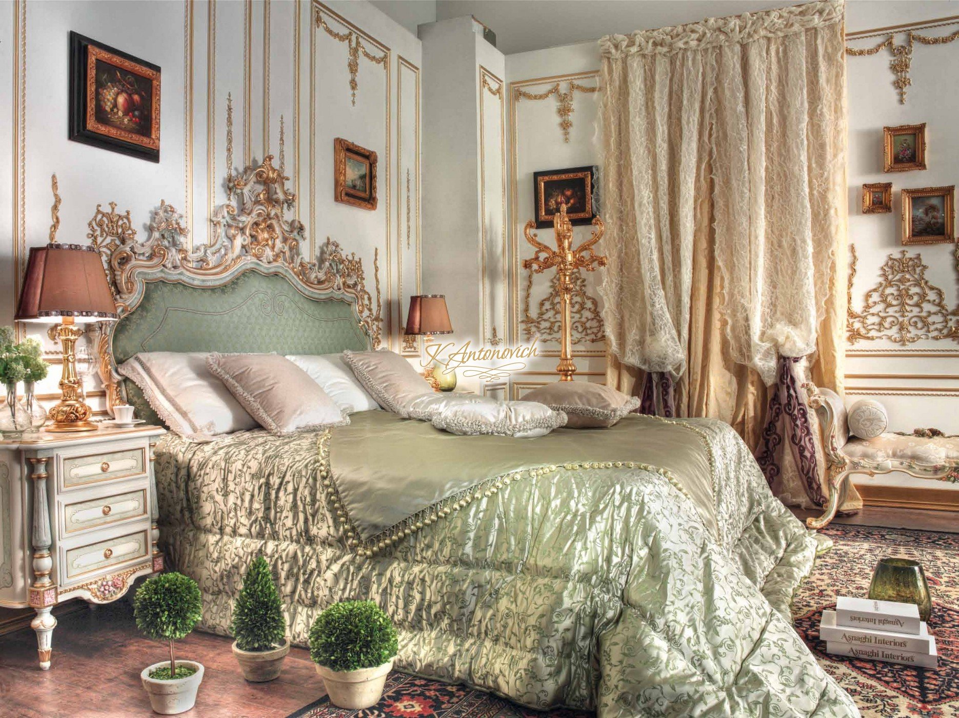 Luxury bedrooms in classic style