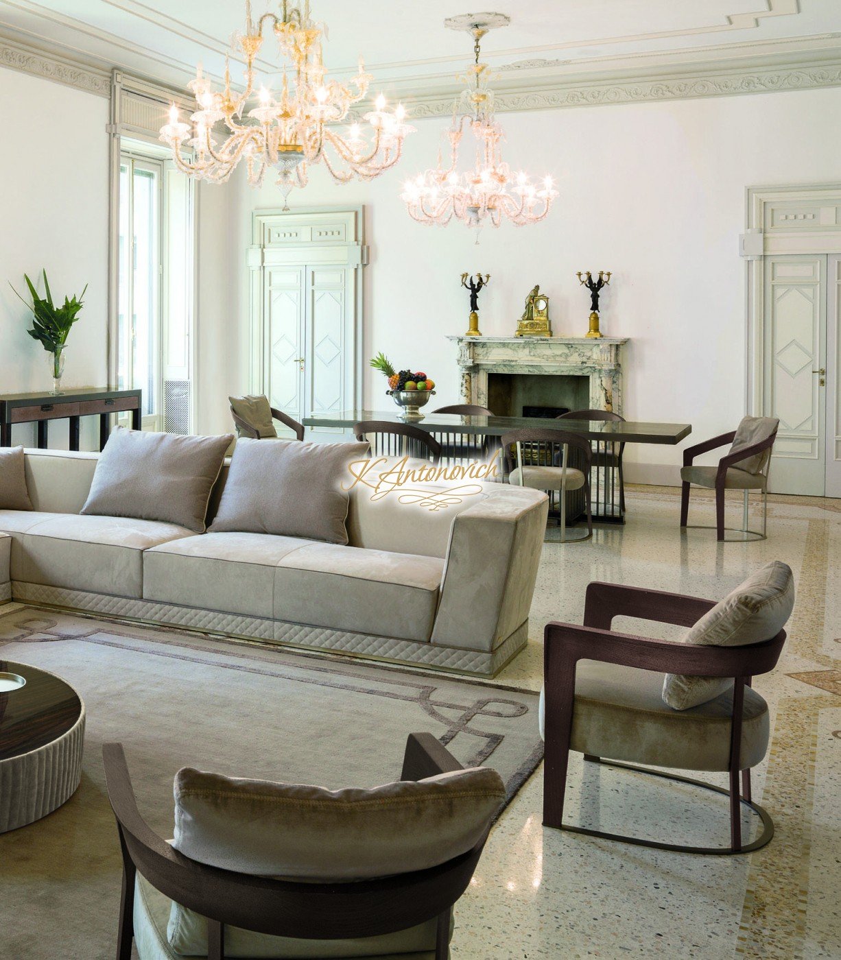 Creatice Italian Furniture Living Room with Simple Decor