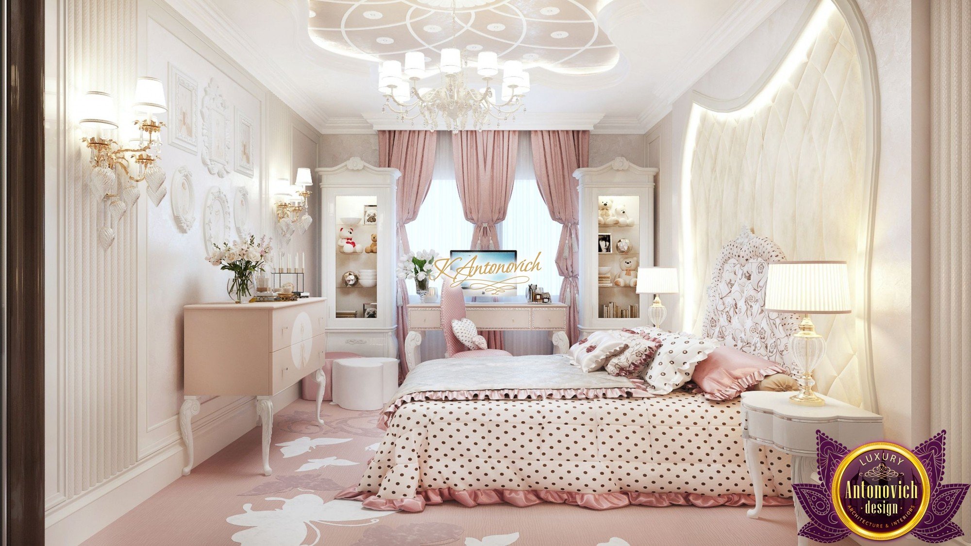 Luxury kids bedroom interior