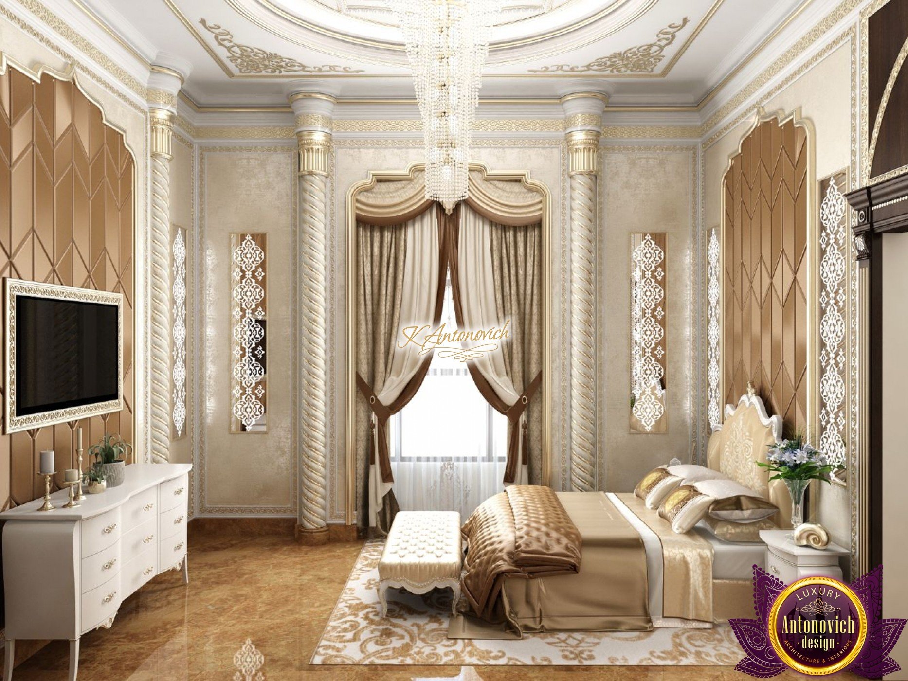 Exclusive luxury bedroom interior design