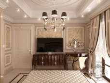 Gracefully designed interior with luxury furniture and a stunning chandelier, creating a truly exquisite atmosphere.