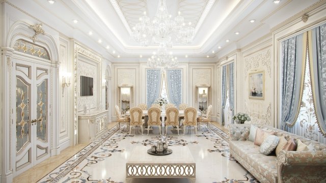 This picture shows a large, luxurious bathroom with marble floors, walls and countertops. The room has two separate vanities and sinks, a large free-standing tub, a walk-in shower, and a built-in wall cabinet for storage. The walls have recessed lighting and the overall look is one of luxury and sophistication.