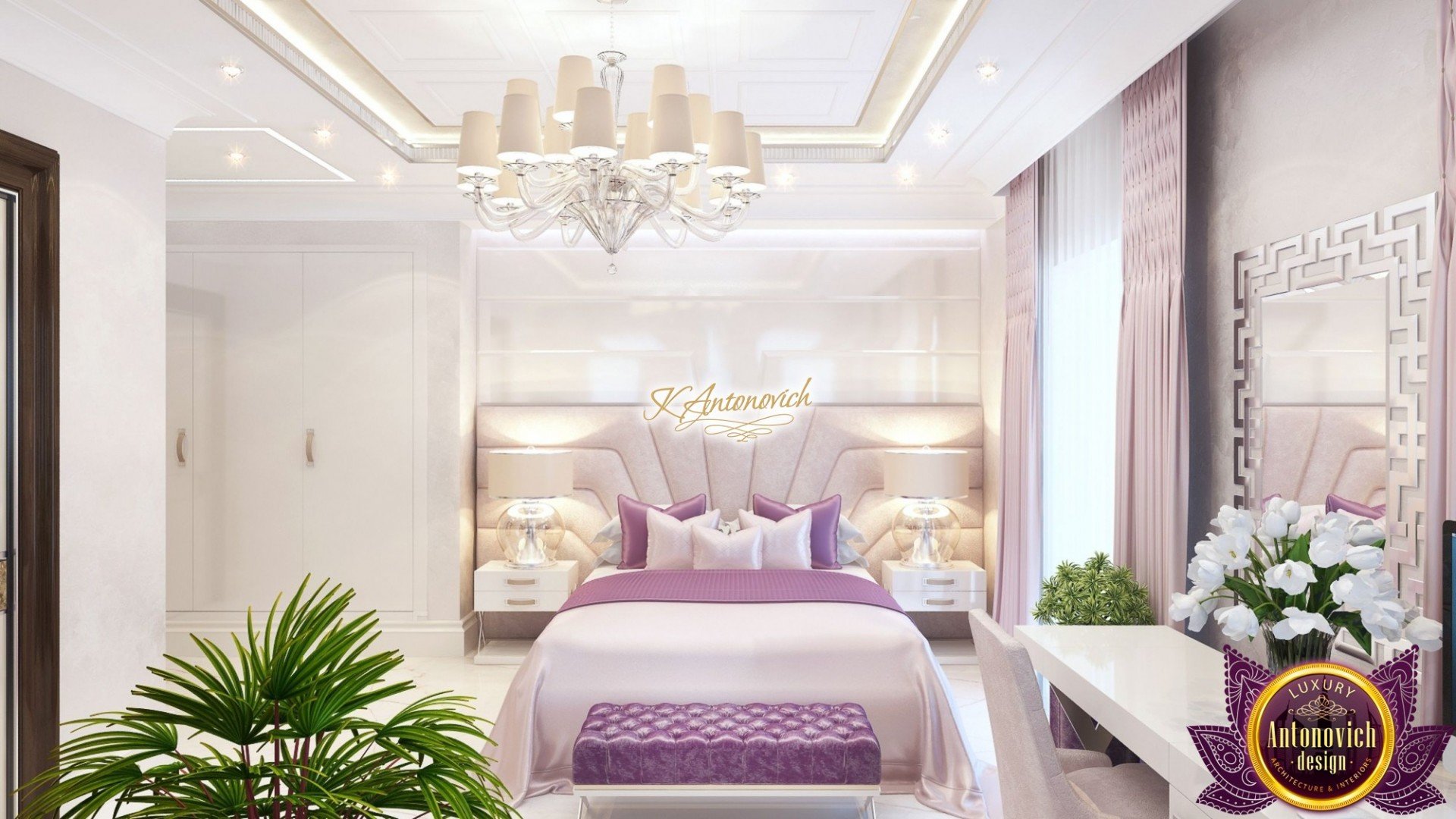 Изысканный дизайн интерьера спальни в Лахоре