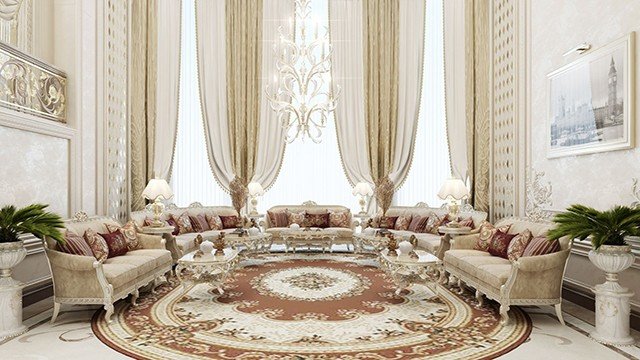 Most Luxurious living room in Royal Style