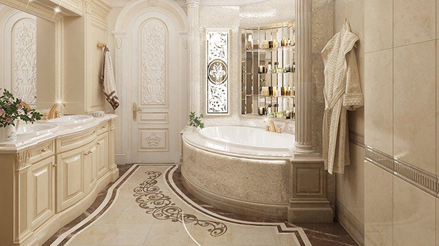 Refined Bathroom interior design
