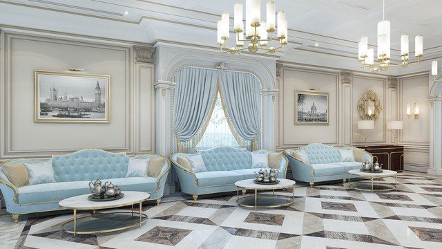 Neoclassical Features In Luxurious Interior