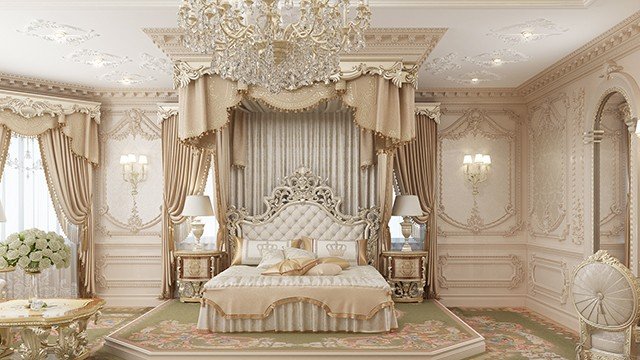 Royal Style Chic Master bedroom Interior Design