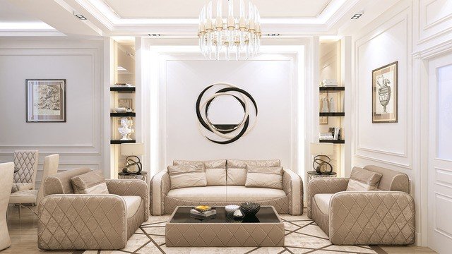 Contemporary Living room in Palm Jumeirah