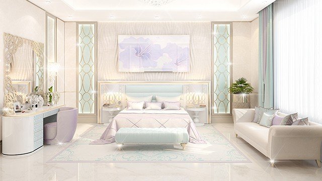 Дизайн спальни в Нью-Йорке