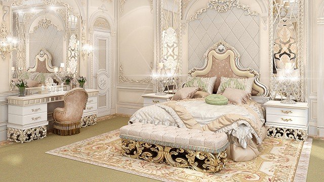 Luxury bedroom design ideas in Classic Mood