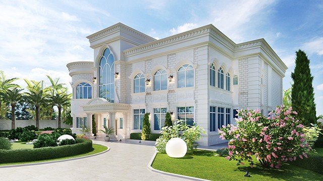 Facade of a Luxury Villa