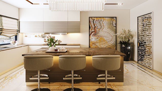 Modern exclusive kitchen interior