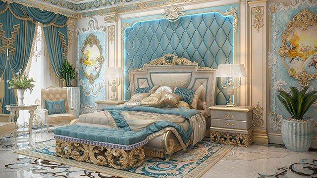 Superior blue bedroom design