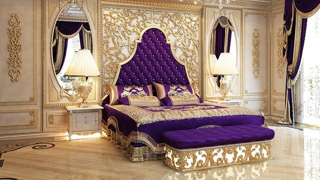 أفكار لإنشاء غرفة نوم رئيسية التصميم في دولة الإمارات العربية المتحدة