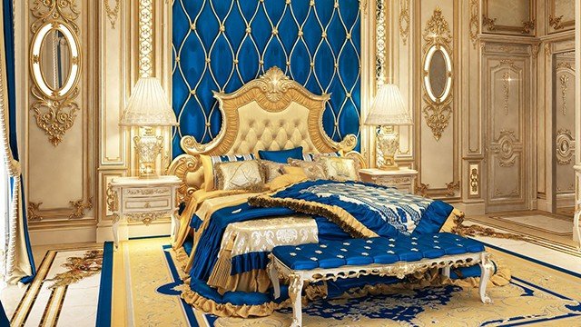 غرف نوم التصميم الداخلي دبي