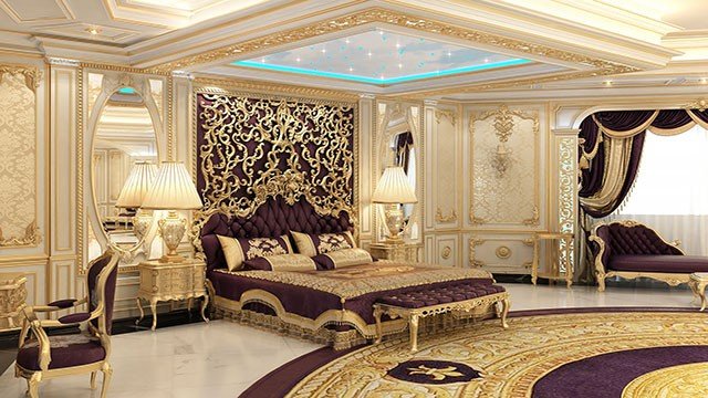 Royal master bedroom decoration