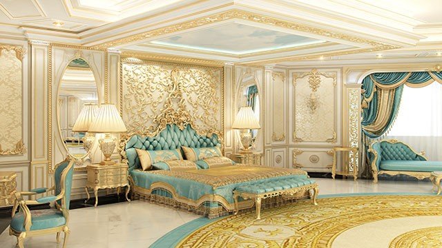 Villa master bedroom interior