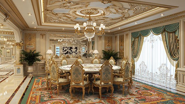 Round family dining room