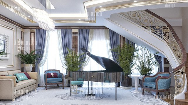 Роскошный дизайн зала в Бахрейне от Luxury Antonovich Design