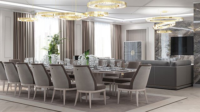 Interior design for luxury apartment