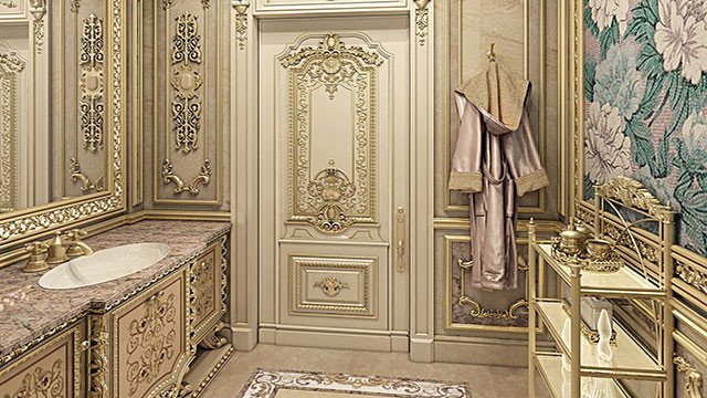 Luxury Classic Style Bathroom Interior