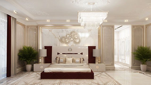 Modern comfortable bedroom