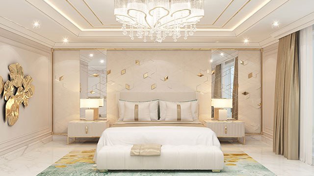 Gorgeous villa bedroom decoration