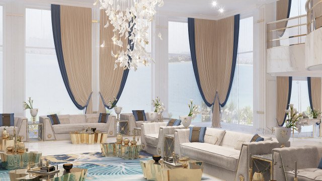 أفضل تصميم لغرفة معيشه في دبي